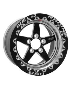 Weld S71 15x10.33 / 5x120mm BP / 7.5in. BS Black Wheel (Medium Pad) - Black Single Beadlock MT - 71MB510N75F