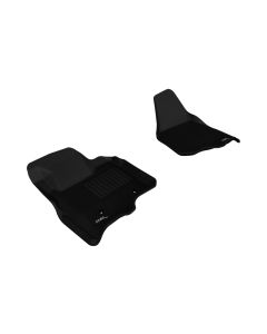 3D MAXpider 2011-2012 Ford F-250/350/450 Supercab/Supercrew Kagu 1st Row Floormat - Black - L1FR07011509