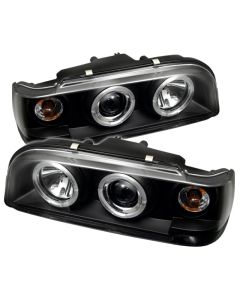 Spyder Volvo 850 93-97 Projector Headlights LED Halo Black High H1 Low H1 PRO-YD-VO85092-HL-BK - 5012289