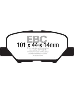 EBC 13+ Mitsubishi Outlander 2.4 FWD Extra Duty Rear Brake Pads - ED92171