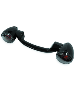 Bikers Choice 91-08 Touring 86-17 FLST Narrow Black Rear Turn Signal Bar Kit W/Smoke Lens - 491159