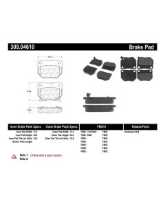 StopTech Performance 06-07 WRX Rear Brake Pads - 309.04610