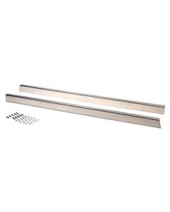 Kentrol 55-83 Jeep CJ5 Rocker Guards Pair - Polished Silver - 30413