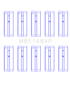 King Engine Bearings Honda H22 50mm Journal Crankshaft Main Bearing Set (Size .25) - MB5168XP0.25