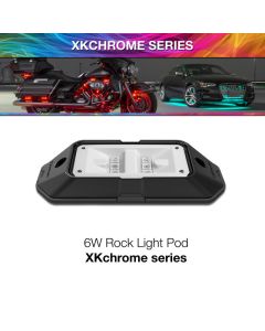 XK Glow XKchrome Low Profile Ultra Bright Rock Light Pod 6W - XK-ROCK