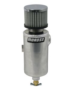 Moroso Breather Tank/Catch Can - 1/2in NPT Female Fitting - Roll Bar Mount - Aluminum - 85463