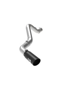 aFe Large Bore-HD 5 IN 409 SS DPF-Back Exhaust System w/Black Tip 20-21 GM Truck V8-6.6L - 49-44125-B
