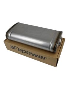 aFe MACH Force XP 304 Stainless Steel Muffler 2.5in Center/Offset 18in L x 9in W x 4in H - 49M30019