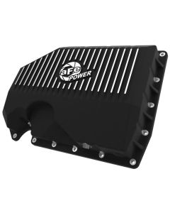 aFe 05-19 VW 1.8L/2.0L w/o Oil Sensor Engine Oil Pan Black POWER Street Series w/ Machined Fins - 46-71240B