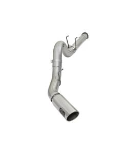 aFe ATLAS 5in DPF-Back Alum Steel Exhaust System w/Polished Tip 2017 Ford Diesel Trucks V8-6.7L (td) - 49-03090-P