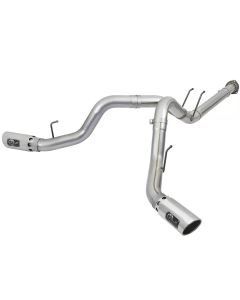 aFe ATLAS 4in DPF-Back Alum Steel Exhaust System w/Polished Tip 2017 Ford Diesel Trucks V8-6.7L (td) - 49-03092-P
