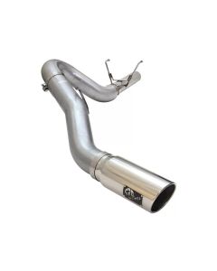 aFe MACHForce XP Exhaust Large Bore 5in DPF-Back SS 13-15 Dodge Trucks L6-6.7L (td) *Polish Tip - 49-42051-1P