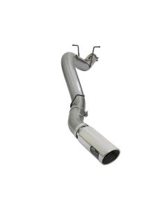 aFe LARGE BORE HD 5in 409-SS DPF-Back Exhaust w/Polished Tip 2017 GM Duramax V8-6.6L (td) L5P - 49-44085-P