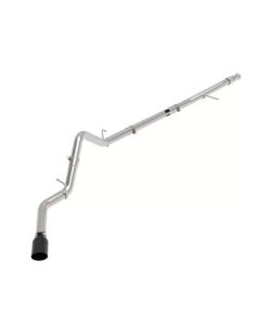 aFe Large Bore-HD 3in 409SS DPF-Back 20-21 GM Trucks L6-3.0L (td) LM2 - Black Tip - 49-44128-B