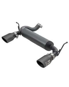 aFe Rebel Series 2.5in 409 SS Axle-Back Exhaust w/ Black Tips 2007+ Jeep Wrangler (JK) V6 3.6L/3.8L - 49-48061-B
