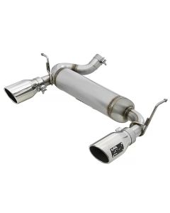 aFe Rebel Series 2.5in 409 SS Axle-Back Exhaust w/Polished Tips 07+ Jeep Wrangler (JK) V6 3.6L/3.8L - 49-48061-P