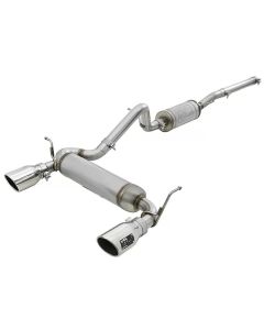 aFe Rebel Series 2.5in 409 SS Cat-Back Exhaust w/ Polished Tips 07+ Jeep Wrangler (JK) V6 3.6L/3.8L - 49-48062-P