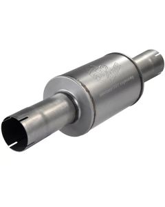 aFe Atlas Exhausts Mufflers Al Steel EXH Muffler 4 ID In/Out 8 Dia x 12L AL - 49-91014
