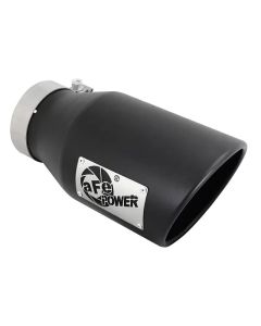 aFe Diesel Exhaust Tip Bolt On Black 4in Inlex x 6in Outlet x 12in - 49T40601-B12