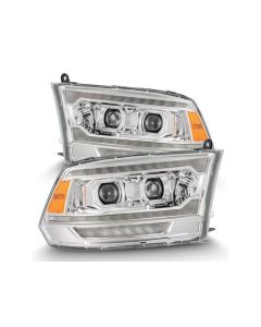 AlphaRex 09-18 Ram 1500 PRO-Series Proj Headlights Chrome w/ Sequential Signal and Top/Middle DRL - 880562