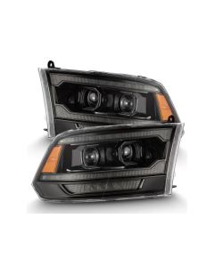 AlphaRex 09-18 Ram 2500 LUXX LED Proj Headlight Plank Style Alpha Blk w/Activ Light/Seq Signal/DRL - 880560
