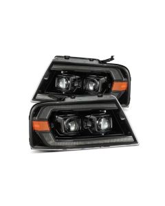 AlphaRex 04-08 Ford F150 PRO-Series Projector Headlights Chrome w/ Sequential Signal and DRL - 880136