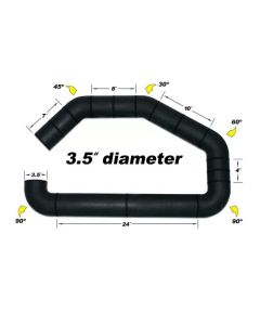 Airaid U-Build-It - 3.5in Intake Tube - 100-350