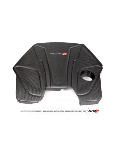 AMS Performance Red Alpha Matte Carbon Engine Cover Infiniti Q50 | Q60 2016-2022- AMS-ALP.28.06.0001 - ALP.28.06.0001-1