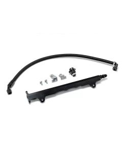 AMS Performance CNC Machined Black Aluminum Fuel Rail with Pulsation Dampener Mitsubishi Evolution X