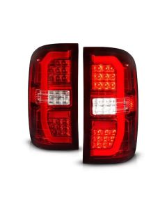 ANZO 14-18 GMC Sierra 1500 LED Taillights Red/Clear - 311466