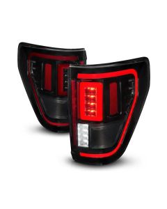 ANZO USA Halogen Model w/ Blis System Black Housing Smoke Lens Full LED Tail Lights w/ Initiation &