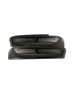 AlphaRex 16-18 Chevrolet Camaro PRO-Series LED Tail Lights Jet Black - 610010