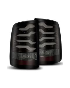AlphaRex 09-18 Dodge Ram 1500 PRO-Series LED Tail Lights Jet Black - 640010
