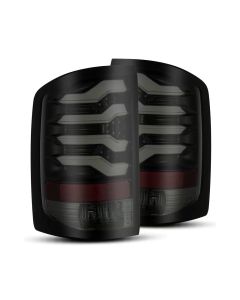 AlphaRex 14-18 GMC Sierra 1500 PRO-Series LED Tail Lights Jet Black - 630010