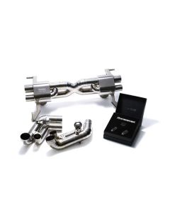ARMYTRIX Titanium Valvetronic Catback Exhaust System Dual Carbon Tips Audi R8 V10 MKI 2009-2012- ARMY-AUR11-DC15
