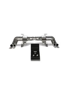 ARMYTRIX Stainless Steel Valvetronic Exhaust System Dual Carbon Tips Audi R8 V10 MK1 Coupe | Spider 2009-2012- ARMY-AUR11S-DC15