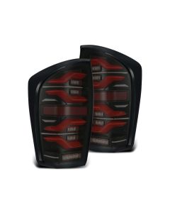 AlphaRex 16-21 Toyota Tacoma LUXX LED Taillights Blk/Red w/Activ Light/Seq Signal - 680000