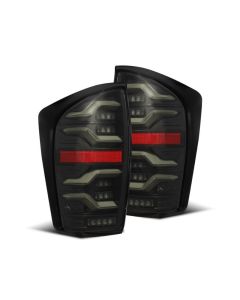AlphaRex 16-21 Toyota Tacoma LUXX LED Taillights Alpha Blk w/Activ Light/Seq Signal - 680080