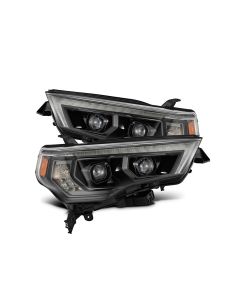 AlphaRex 14-20 Toyota 4Runner LUXX LED Proj Headlights Black w/Activ Light/Seq Signal/DRL - 880849