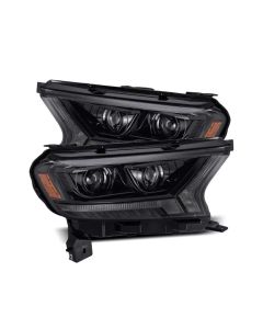 AlphaRex 19-21 Ford Ranger LUXX LED Proj Headlights Plank Style Alpha Black w/Seq Signal/DRL - 880121