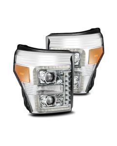 Ford F-250 | F-350 | F-450 | F-550  PRO-Series Projector Headlights Chrome 2011-2016 Alpharex- ALPH-