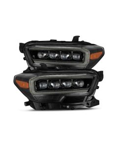 AlphaRex 16-20 Toyota Tacoma NOVA LED Projector Headlight Plank Style Alpha Black w/Activation Light - 880705