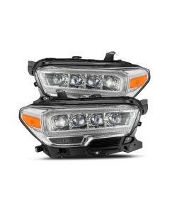 AlphaRex 16-20 Toyota Tacoma NOVA LED Projector Headlights Plank Style Chrome w/Activation Light - 880706