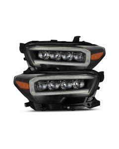 AlphaRex 16-20 Toyota Tacoma NOVA LED Projector Headlights Plank Style Black w/Activation Light - 880707