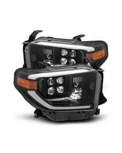AlphaRex 14-20 Toyota Tundra NOVA LED Projector Headlight Plank Style Alpha Black w/Activation Light - 880728