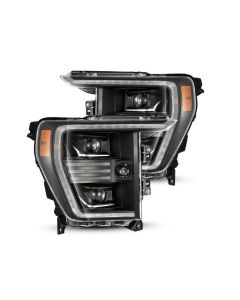AlphaRex 21-22 Ford F150 PRO-Series Projector headlights Black w/Activ Light/Seq Signal - 880293