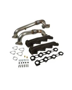 BD Diesel 08-10 Ford F-250/F-350/F-450/F-550 Powerstroke 6.4L Up Pipes Kit w/Manifold Set - 1041484
