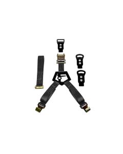 N-Fab Bed Mounted Rapid Tire Strap Universal - Gloss Black - Black Strap - BM1TSBK