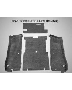 BedRug 03-06 Jeep LJ Unlimited Rear 4pc Cargo Kit (Incl Tailgate & Tub Liner) - BRLJ04R