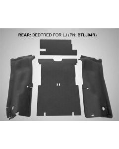 BedRug 03-06 Jeep LJ Unlimited Rear 4pc BedTred Cargo Kit (Incl Tailgate & Tub Liner) - BTLJ04R
